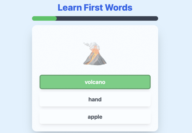 Learn First Words: Free Reading Game for Kids