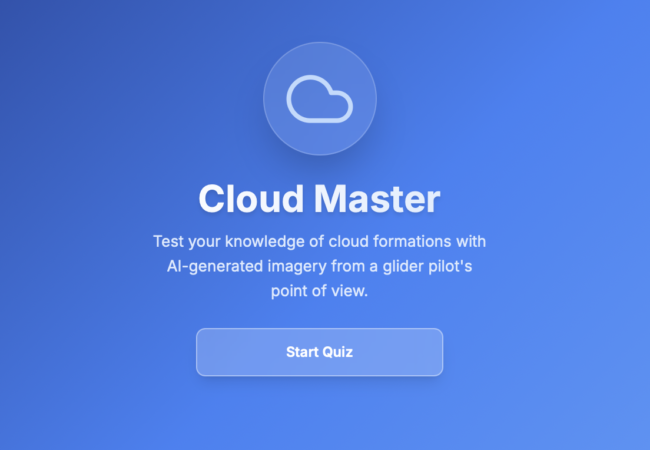 Cloud Master: Learn cloud formations with AI-images from a glider pilot’s point of view
