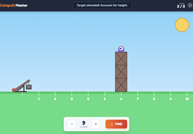Catapult Master: Fun Simple Maths Game for Kids